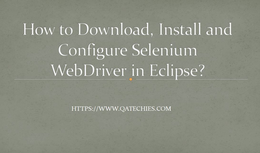 eclipse download for selenium webdriver